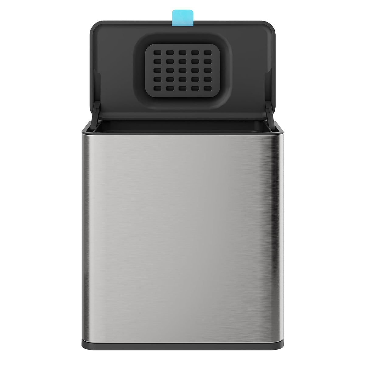 LINSSEN durable trash can with lid keeps counters tidy.