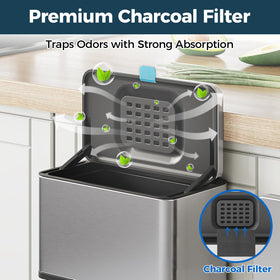LINSSEN two-opening lid for versatile disposal options.