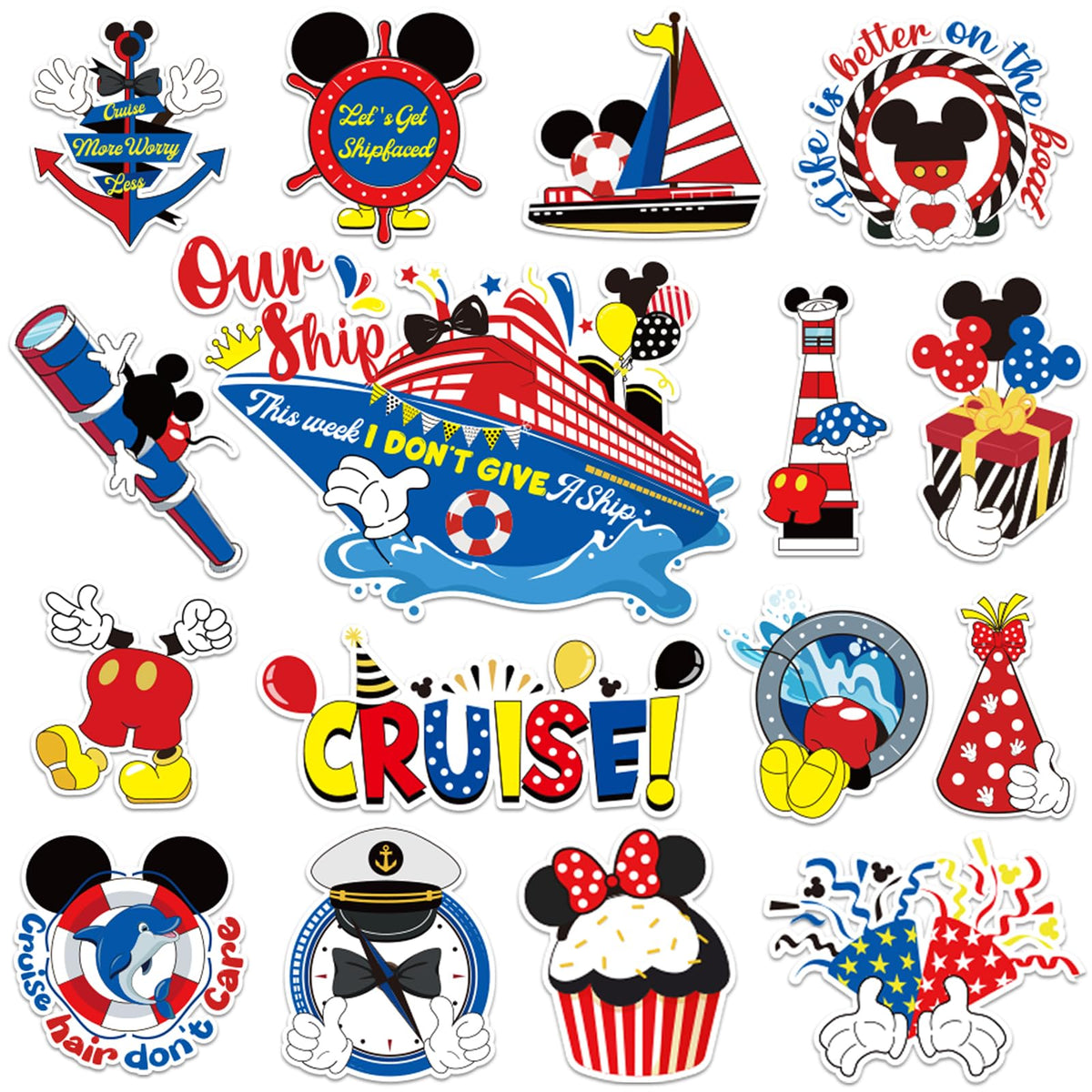 Lionoble 16-piece cruise magnets set for door decor and reusable fun.