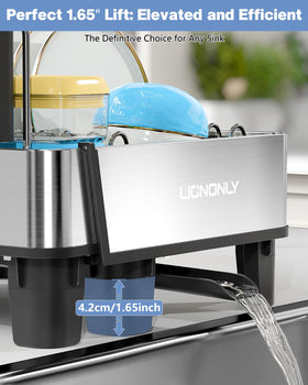 LIONONLY rack supporting cutting boards and large cookware