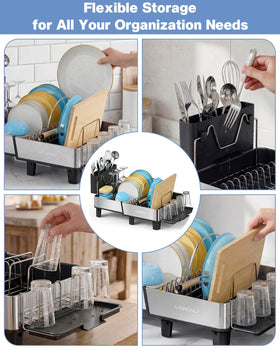 LIONONLY dish drying rack assembling quickly for sturdy setup