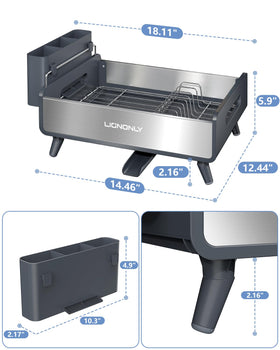 LIONONLY dish drying rack easy installation saves setup time