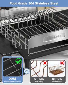 LIONONLY stainless steel closeup highlighting rust resistance
