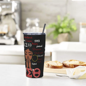 LIOPNTVA 20 oz insulated travel tumbler with sliding lid for controlled sipping on the go.