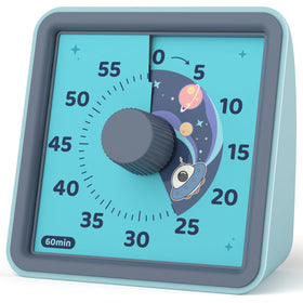 LIORQUE 60-minute visual timer with space ship pattern for classroom focus and task completion