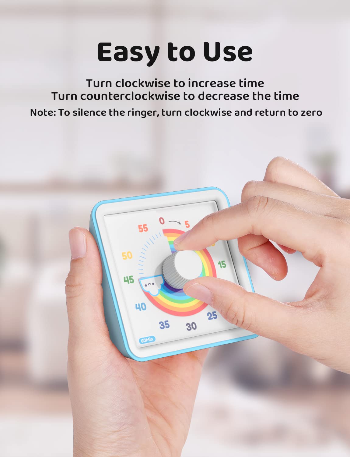 LIORQUE timer mute function lets you silence alerts when focus is needed.