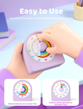 LIORQUE timer is easy to use with a clockwise time-setting dial