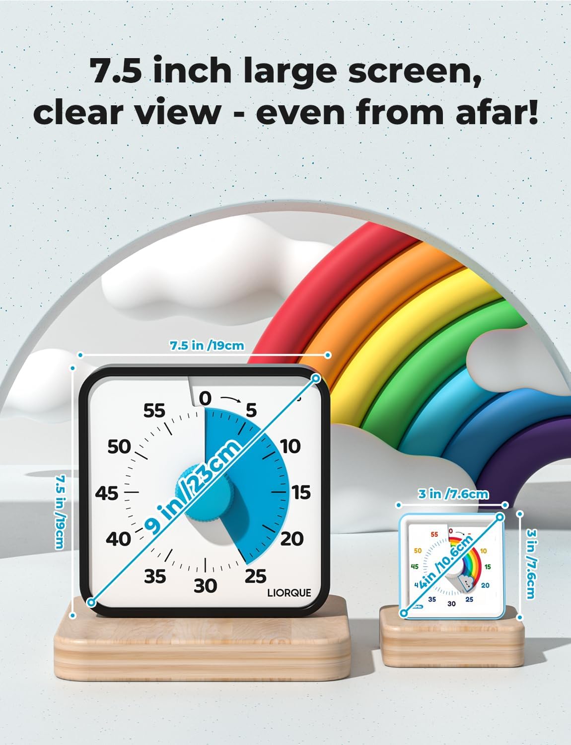LIORQUE classroom timer supports focused blocks like Pomodoro.