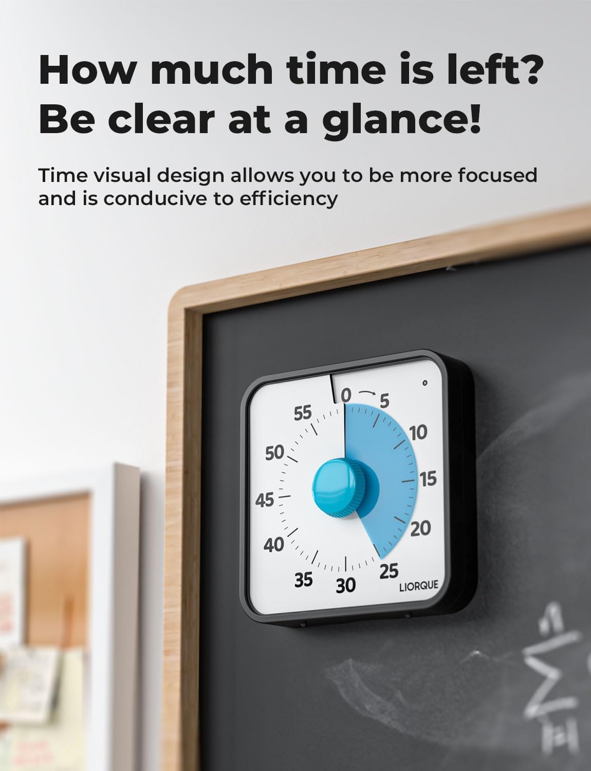 LIORQUE timer starts quickly with a simple clockwise turn.