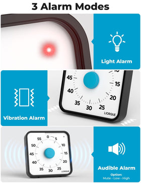 LIORQUE foldable bracket timer sits steady on desks.