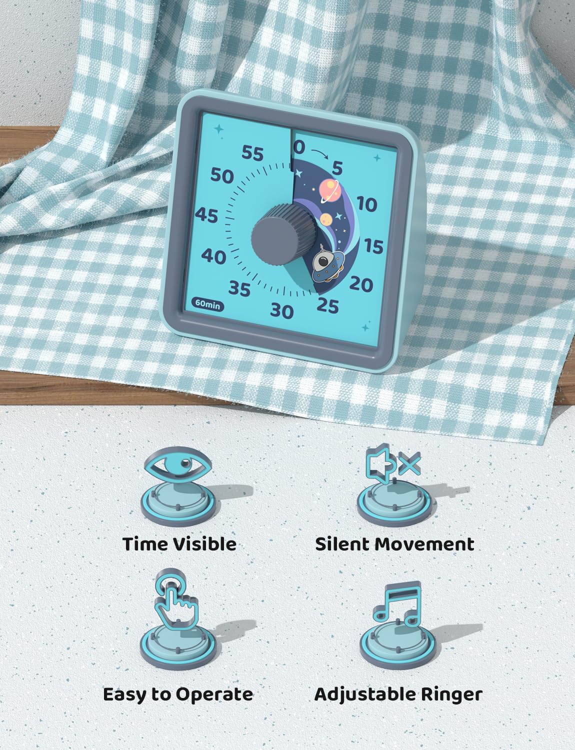 LIORQUE timer with easy knob adjustment simplifies time setting