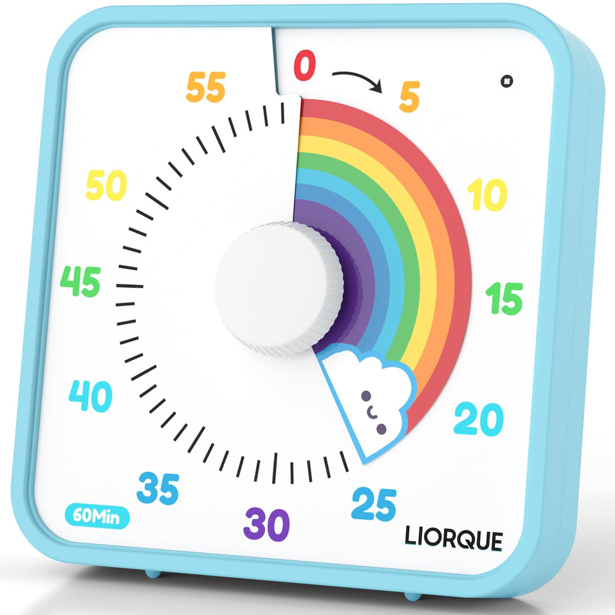 LIORQUE visual timer 7.5-inch with magnetic back for classroom time management.