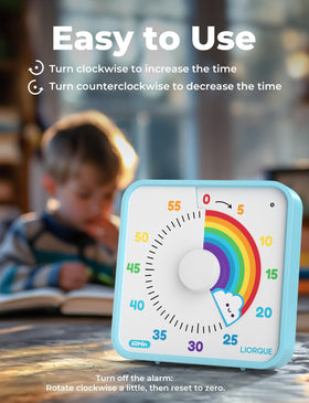 LIORQUE timer wall mount option improves visibility during tasks.