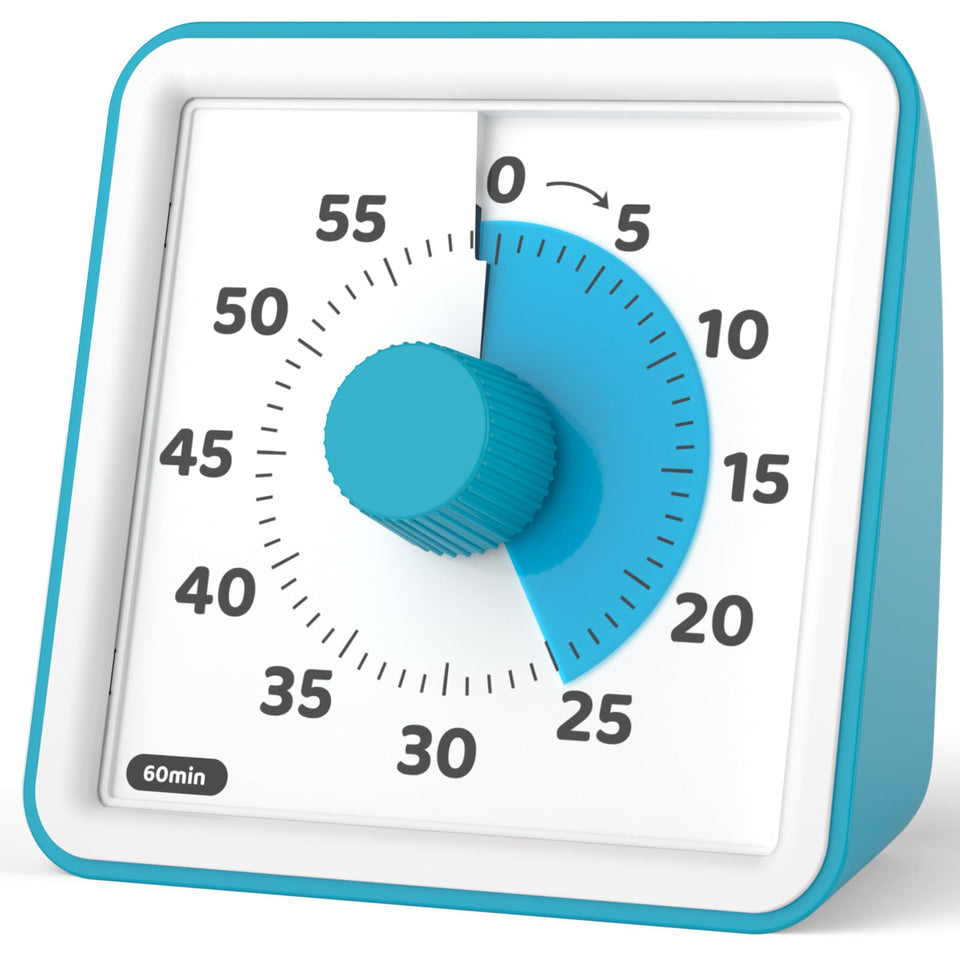 LIORQUE visual timer for kids front view shows clear dial for focused study