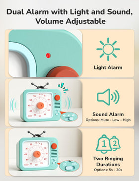 LIORQUE Visual Timer no ticking design supports calm work