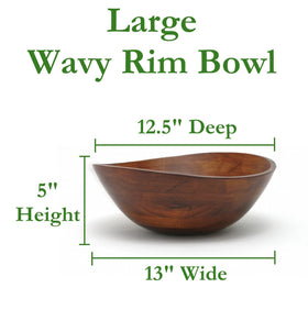 Lipper International cherry finish bowl for salads adds elegance to every table.