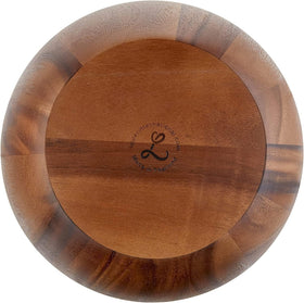 Lipper International Acacia Round Flair Bowl care-ready setup for dry, clean storage