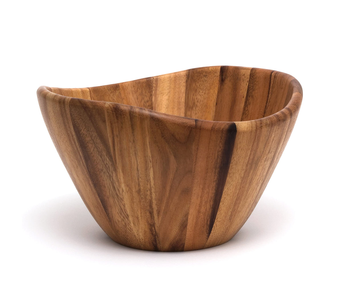 Lipper International acacia wave bowl 12in shown as a stylish centerpiece for fruit