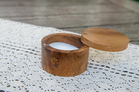 Lipper International acacia wood container for small items beyond spices.