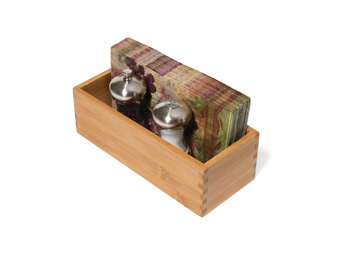 Lipper International bamboo organizer on desk for pens and office supplies