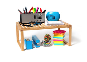 Lipper Bamboo shelf durable and sustainable storage solution for busy kitchens.