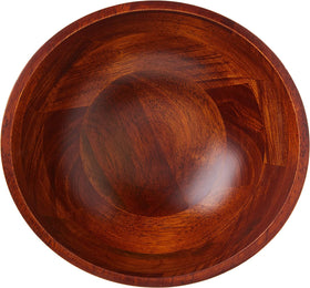 Lipper International cherry finished rubberwood bowl, compact size for small servings or salad portions.