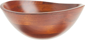 Lipper International durable rubberwood bowl with cherry finish, easy care for daily meals.