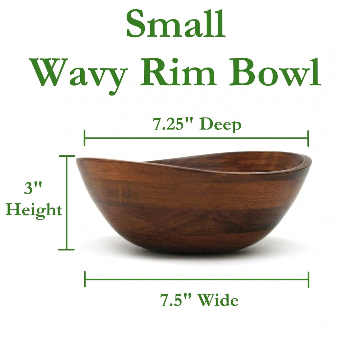 Lipper International small rubberwood fruit bowl with cherry finish, adds rustic charm to kitchen counters.