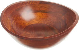 Lipper International rubberwood bowl with sculpted wave rim for an elevated tablescape.
