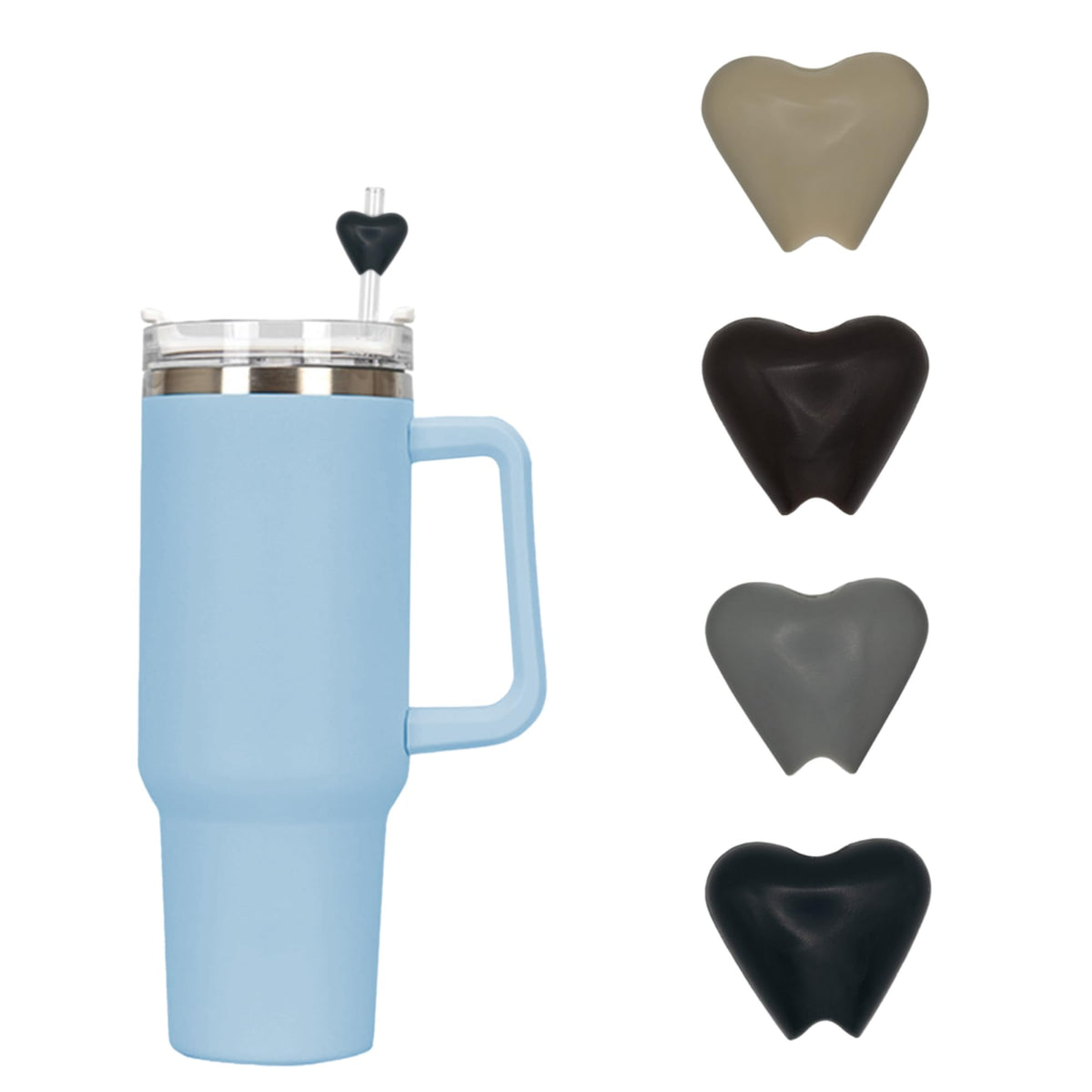 Lipzi anti-wrinkle silicone straw tips in a 4-pack with soft edge for comfortable sipping.