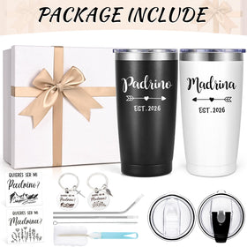 LiqCool twenty-ounce tumbler showcases bold black and white design and insulation.
