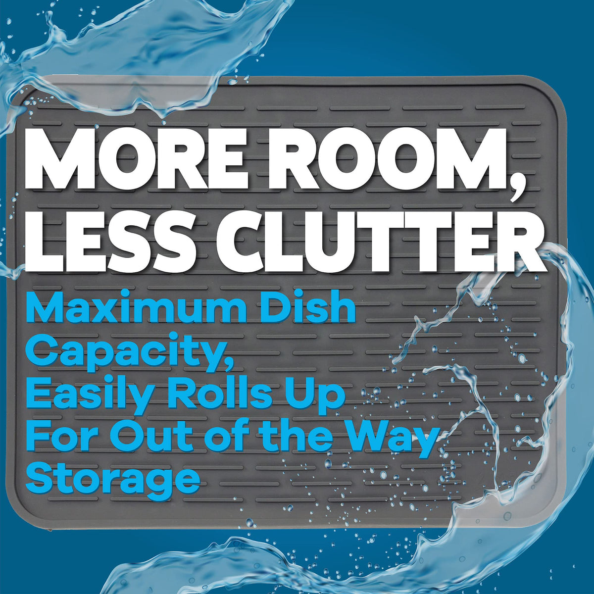 LISH under-sink drying mat catches leaks and simplifies cleanup.