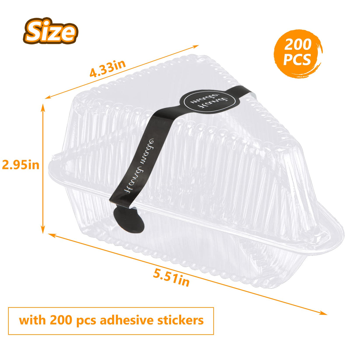 LISHINE triangular cake box with hinged lid seals flavor during transport