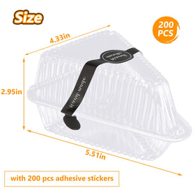 LISHINE triangular cake box with hinged lid seals flavor during transport