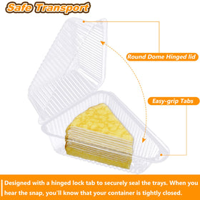 LISHINE triangular takeout box ideal for cheesecakes and pies