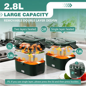 LISHZEN fast heating lunch box delivers warm meals in 20–30 minutes.