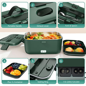 LISHZEN stainless steel inner containers removable for easy cleaning.