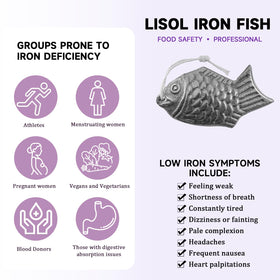 Lisol Iron Fish releases bioavailable iron into dishes safely.