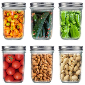 Lisuminglin 12-pack overnight oats jars with airtight lids for meal prep.