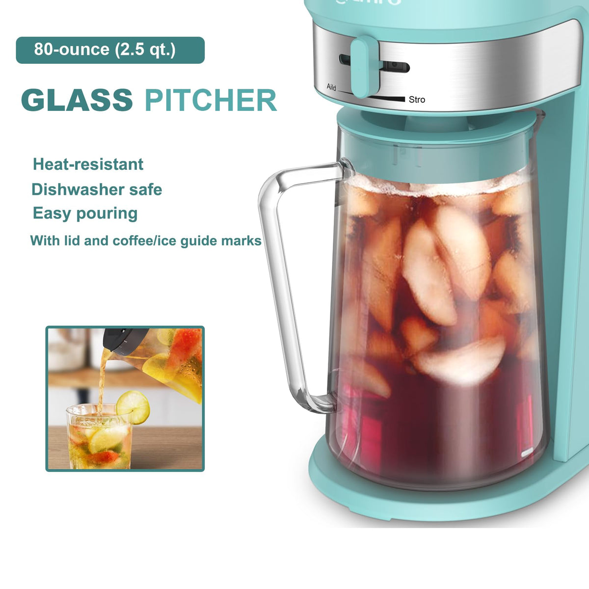 LITIFO Easy Clean with removable filter makes cleanup effortless.
