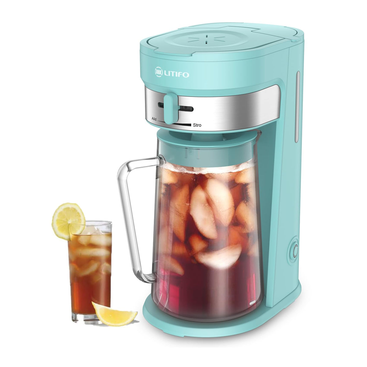 LITIFO Iced Tea Maker Pitcher 2.5-Quart capacity for easy entertaining.