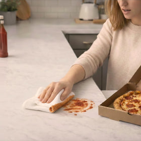 LITO Flour Sack Towel absorbs spills fast for kitchen cleanup.