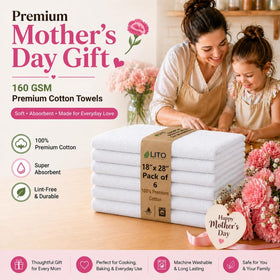 LITO Flour Sack Towels 100% cotton for safe food prep