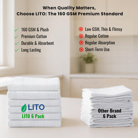LITO Flour Sack Towels craft-ready finish ideal for HTV and embroidery