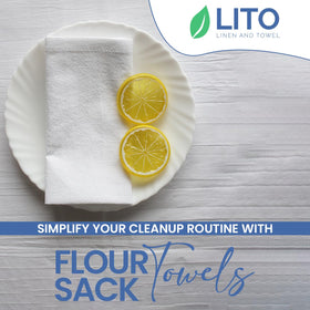 LITO Flour Sack Towels quick-drying and lint-free for glassware