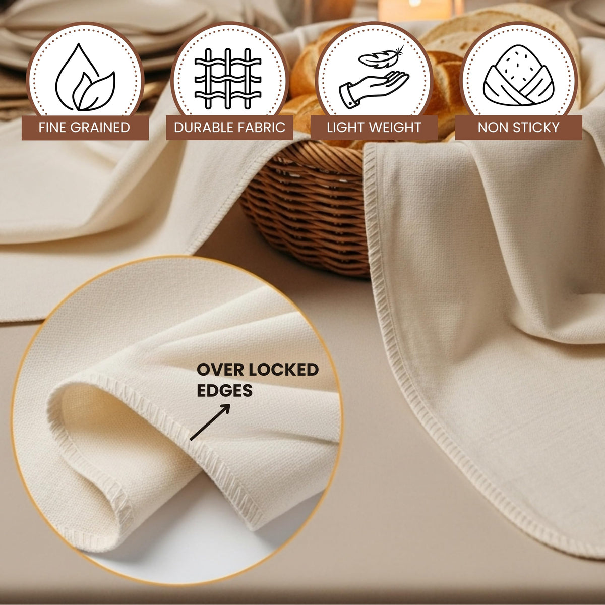 LITO multipurpose bread cloth used as banneton liner, couche, and proofing towel.