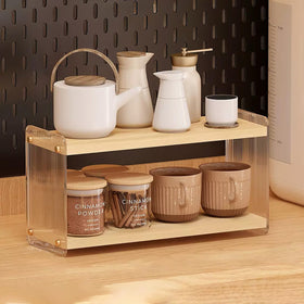 LiTY Coffee Station Organizer 2-tier acrylic design stores mugs neatly on the counter