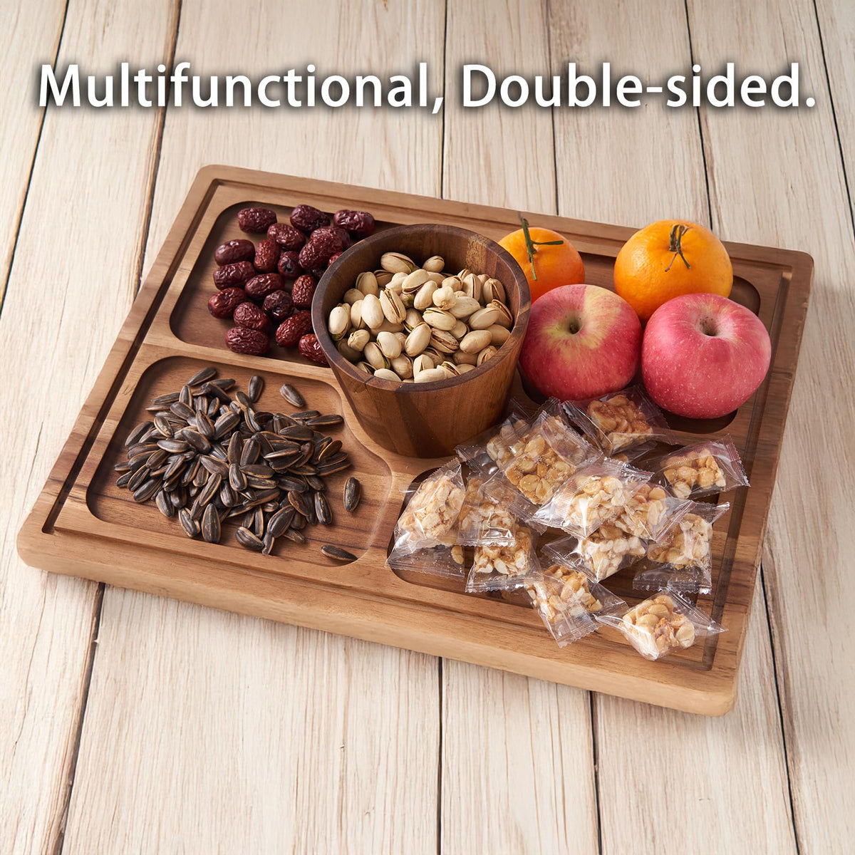 LiTY reversible dessert board supports cake and snack setups