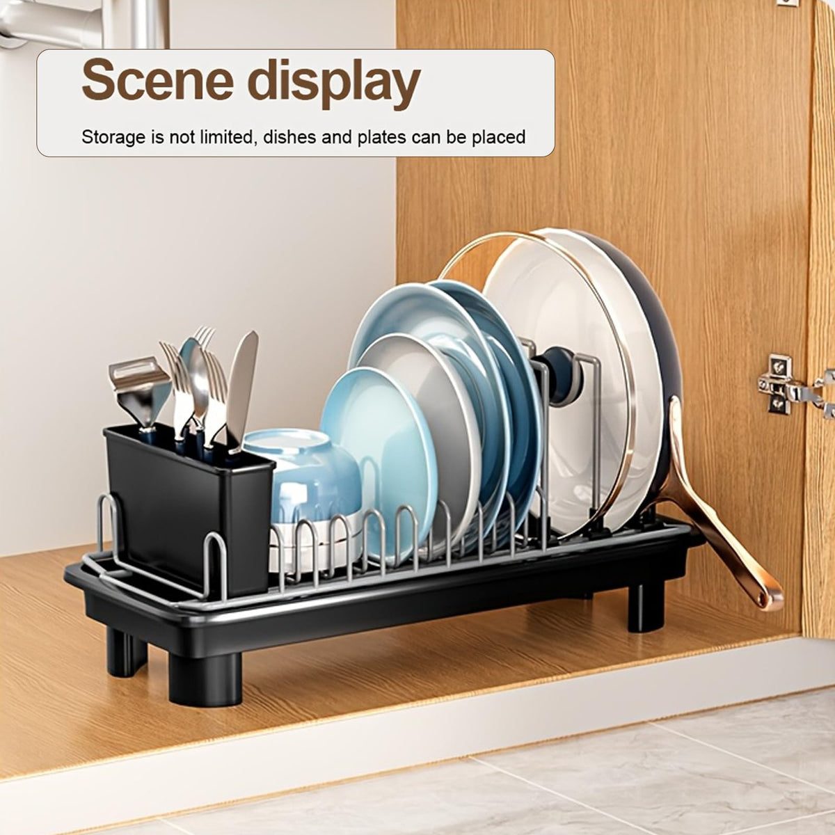 Liucocotos sponge holder keeps cleaning tools within reach.