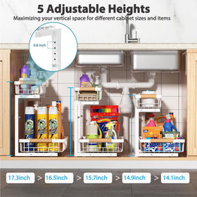 Liuoud five-height adjustment levels fit varying cabinet heights